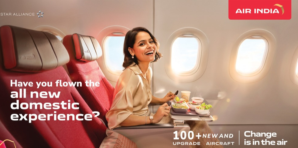 Air India premium cabin experience showcasing upgraded seating, in-flight dining, and comfort — a simple seat upgrade or something much bigger